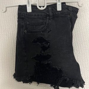 American eagle black high waisted cut offs